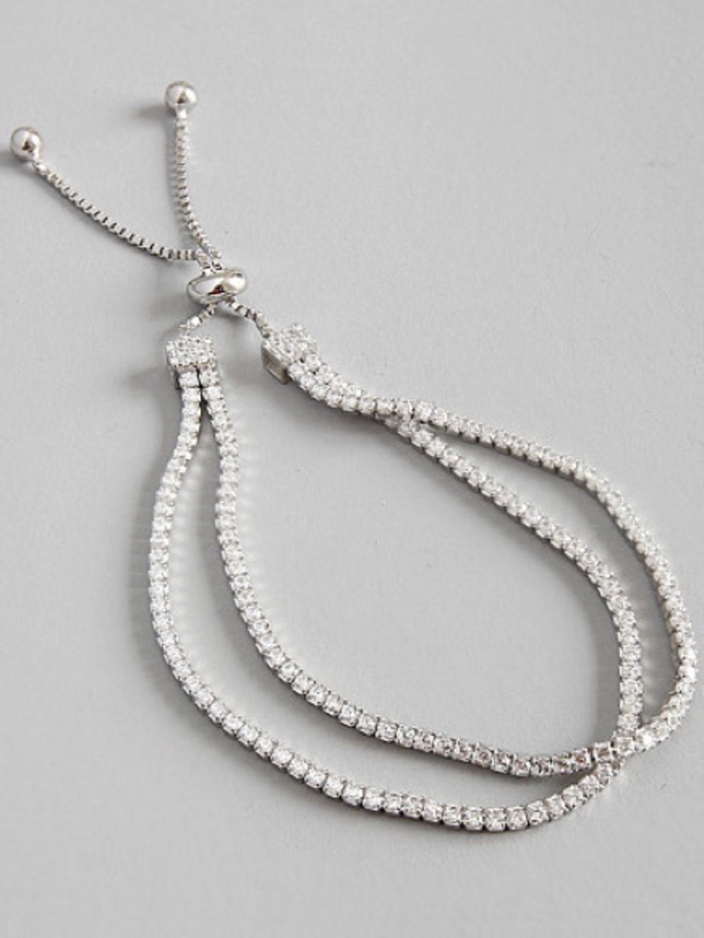 Beautiful like new sterling silver double tennis bracelet